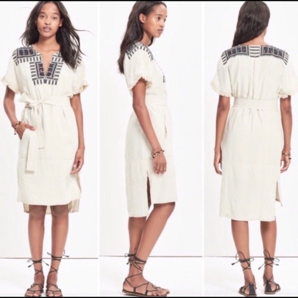Madewell Embroidered midi dress